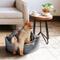 Show in main carousel: Precious Tails Princess Faux Fur Bolster Cat & Dog Bed with Removable Cover, Gray slide 6 of 8