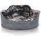 Show in main carousel: Precious Tails Princess Faux Fur Bolster Cat & Dog Bed with Removable Cover, Gray slide 7 of 8