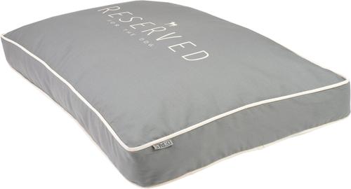 Show full view: Precious Tails "Reserved" Orthopedic Foam Canvas Pillow Cat & Dog Bed with Removable Cover, Gray, Small slide 2 of 2