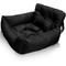 Show in main carousel: Precious Tails Seat Belt Compatible Travel Bolster Cat & Dog Bed, Black, Large slide 7 of 8
