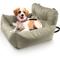 Show in main carousel: Precious Tails Seat Belt Compatible Travel Bolster Cat & Dog Bed, Khaki, Small slide 1 of 10