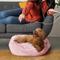 Show in main carousel: Precious Tails Super Lux Shaggy Fur Bolster Cat & Dog Bed, Pink, Small slide 4 of 10