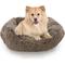 Show in main carousel: Precious Tails Super Lux Shaggy Fur Bolster Cat & Dog Bed with Removable Cover, Taupe, Medium slide 1 of 11