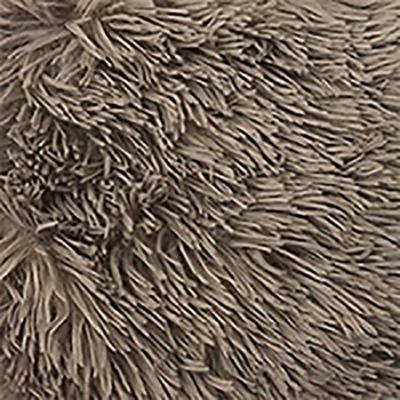Show full view: Precious Tails Super Lux Shaggy Fur Bolster Cat & Dog Bed with Removable Cover, Taupe, Medium slide 5 of 11