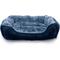 Show in main carousel: Precious Tails Super Plush Corduroy Sherpa Bolster Cat & Dog Bed, Navy slide 7 of 7