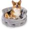 Show in main carousel: Precious Tails Ultra Plush Mini Tufted Velvet Round Bolster Cat & Dog Bed, Gray slide 1 of 10