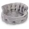 Show in main carousel: Precious Tails Ultra Plush Mini Tufted Velvet Round Bolster Cat & Dog Bed, Gray slide 9 of 10