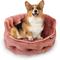 Show in main carousel: Precious Tails Ultra Plush Mini Tufted Velvet Round Bolster Cat & Dog Bed, Rose slide 1 of 9