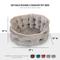 Show in main carousel: Precious Tails Ultra Plush Mini Tufted Velvet Round Bolster Cat & Dog Bed, Taupe slide 2 of 9