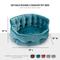 Show in main carousel: Precious Tails Ultra Plush Mini Tufted Velvet Round Bolster Cat & Dog Bed, Teal slide 2 of 9