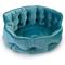 Show in main carousel: Precious Tails Ultra Plush Mini Tufted Velvet Round Bolster Cat & Dog Bed, Teal slide 8 of 9