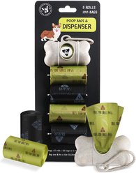 Precious Tails Unscented Dog Poop Bags with Dispenser, 100 count