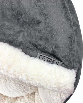 Show full view: Precious Tails Vegan Leather Deep Dish Covered Cat & Dog Bed, Gray, Large slide 6 of 11