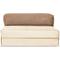 Show in main carousel: Precious Tails Velvet Foldable Foam Chaise Bolster Cat & Dog Bed, Mocha, Large slide 7 of 9