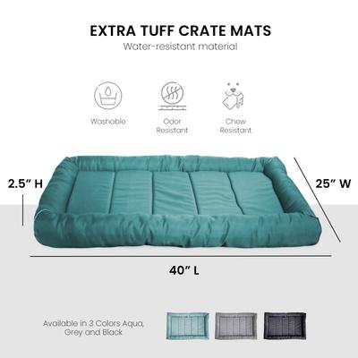 Show full view: Precious Tails Xtra Tuff Dog Crate Mat, Aqua, Large slide 2 of 10