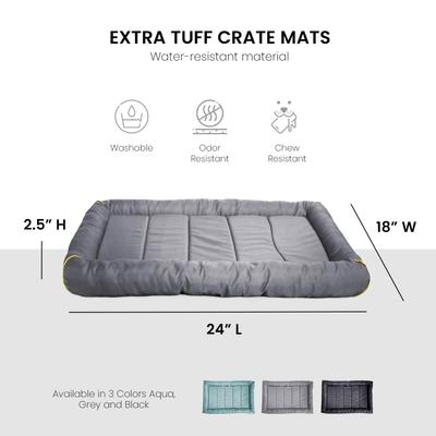 Show full view: Precious Tails Xtra Tuff Dog Crate Mat, Gray, X-Small slide 2 of 10