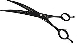 Precise Cut Black Panther Curved Dog Shears, 8-in