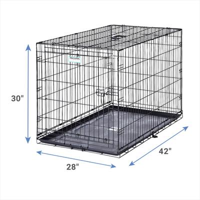 Show full view: Precision Pet Products Provalu Single Door Collapsible Wire Dog Crate, 42 inch slide 3 of 9