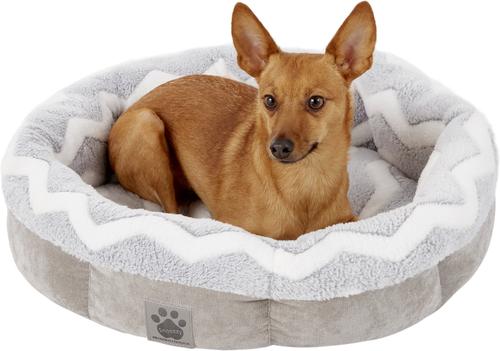 Show full view: Precision Pet Products SnooZZy Round Shearling Bolster Dog Bed, 21-in slide 4 of 8