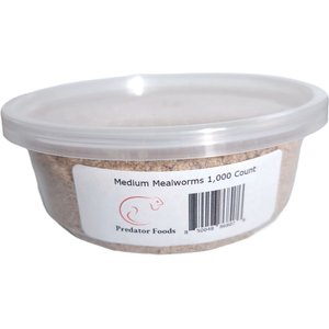 Predator Foods Live Mealworms, Medium, 1,000 count