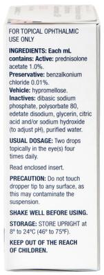 Show full view: Prednisolone Acetate (Generic) Ophthalmic Suspension 1%, 10-mL slide 3 of 7