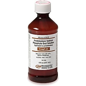 Prednisolone (Generic) Oral Solution, 15 mg/5 mL, 8-oz bottle