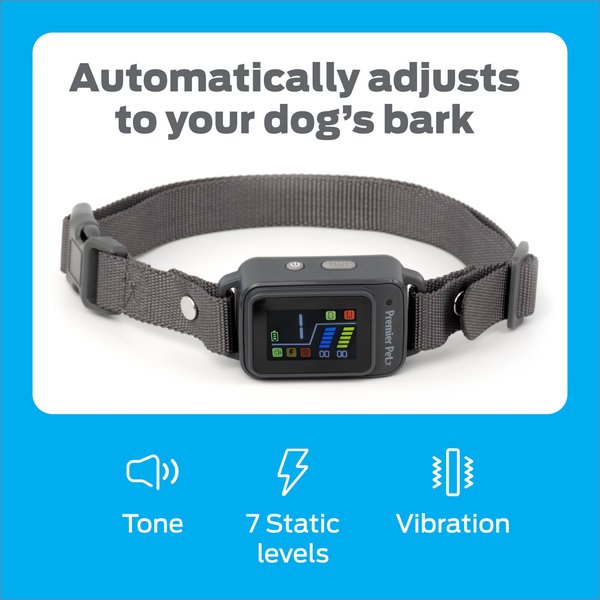 Show full view: Premier Pet Waterproof Dog Bark Collar with Digital Display, Gray slide 3 of 8