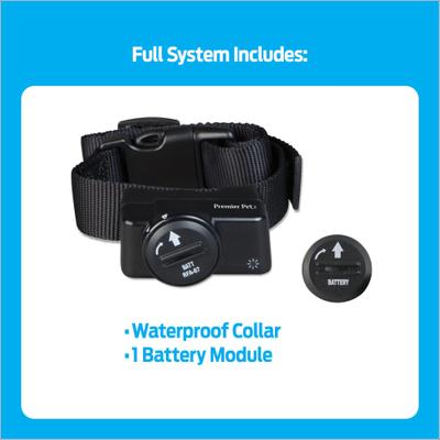 Show full view: Premier Pet Wireless Fence Add-A-Dog Dog Collar, Black slide 5 of 8