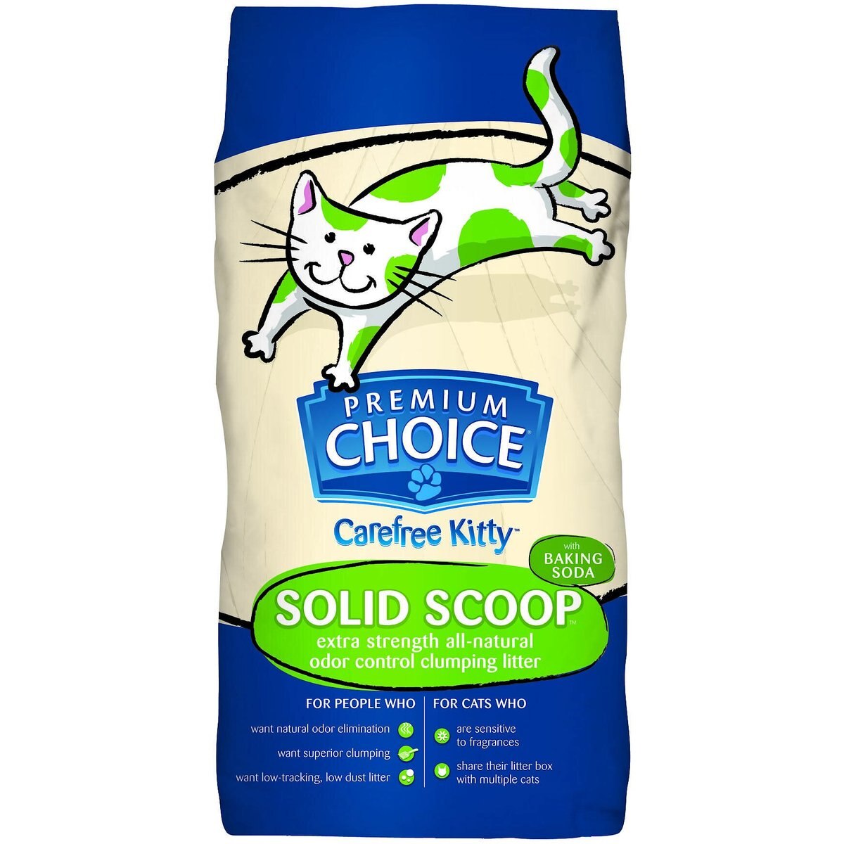 Premium Choice Extra Strentgh Solid Scoop Cat Litter, 25-lb bag