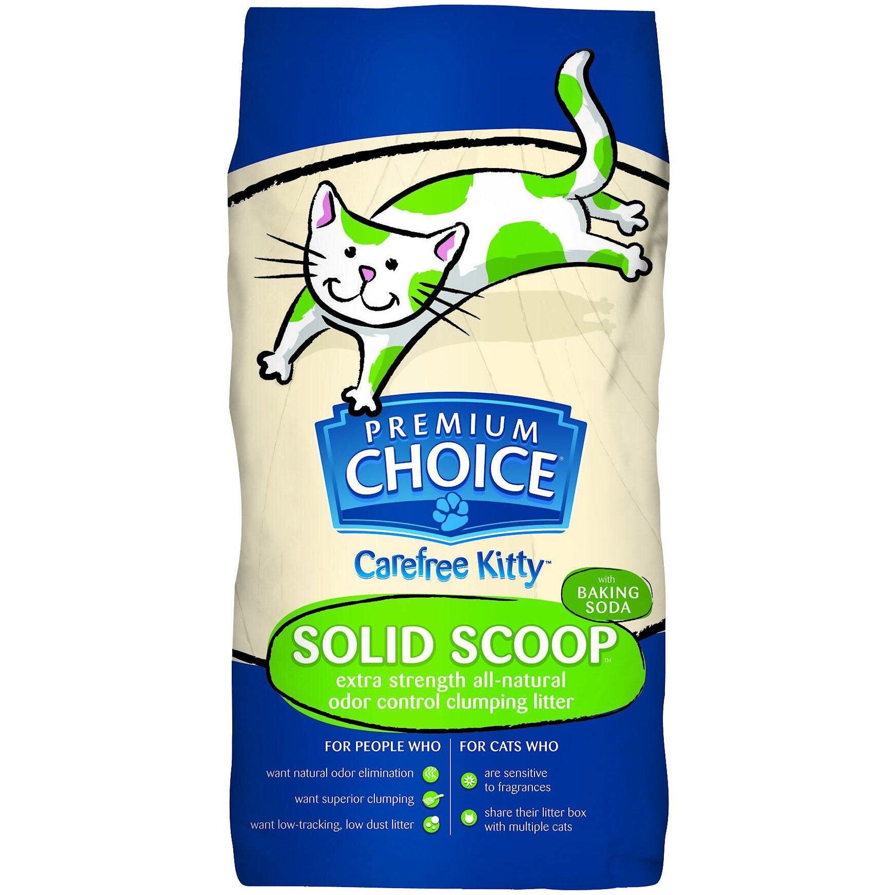 Premium Choice Extra Strentgh Solid Scoop Cat Litter, 25-lb bag