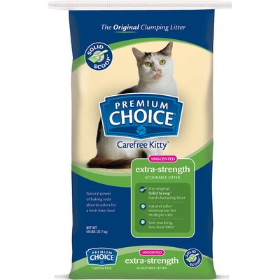 Premium Choice Premium Choice Extra Strentgh Solid Scoop Cat Litter, 50-lb bag