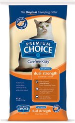 Premium Choice Carefree Fresh Scented Clumping Clay Cat Litter, 25-lb Bab