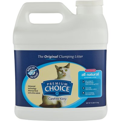 Premium Choice Premium Choice Carefree Kitty Natural Solid Scoop Cat Litter, 16-lb