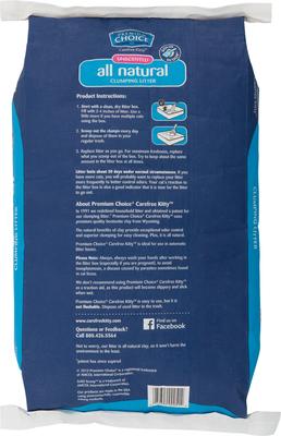 Show full view: Premium Choice Carefree Unscented Clumping Clay Cat Litter, 25-lb bag slide 3 of 9