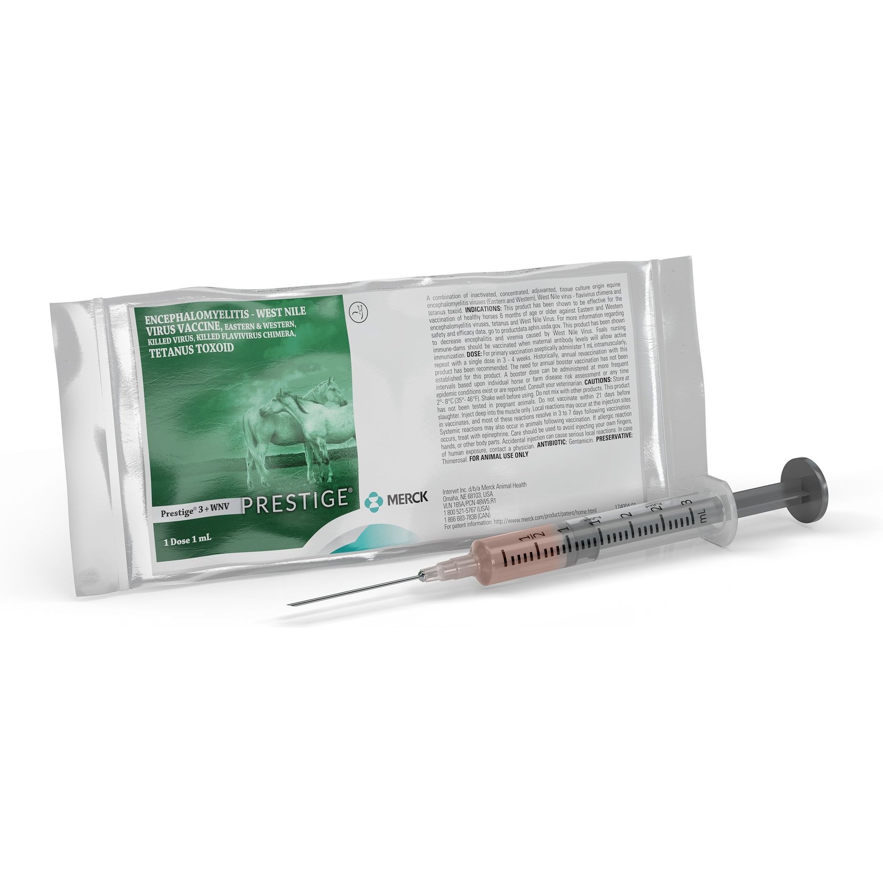 PRESTIGE 3 + WNV Vaccine for Horses, 1-mL syringe
