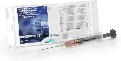 Show full view: PRESTIGE 5 Vaccine for Horses, 1-mL syringe slide 1 of 9