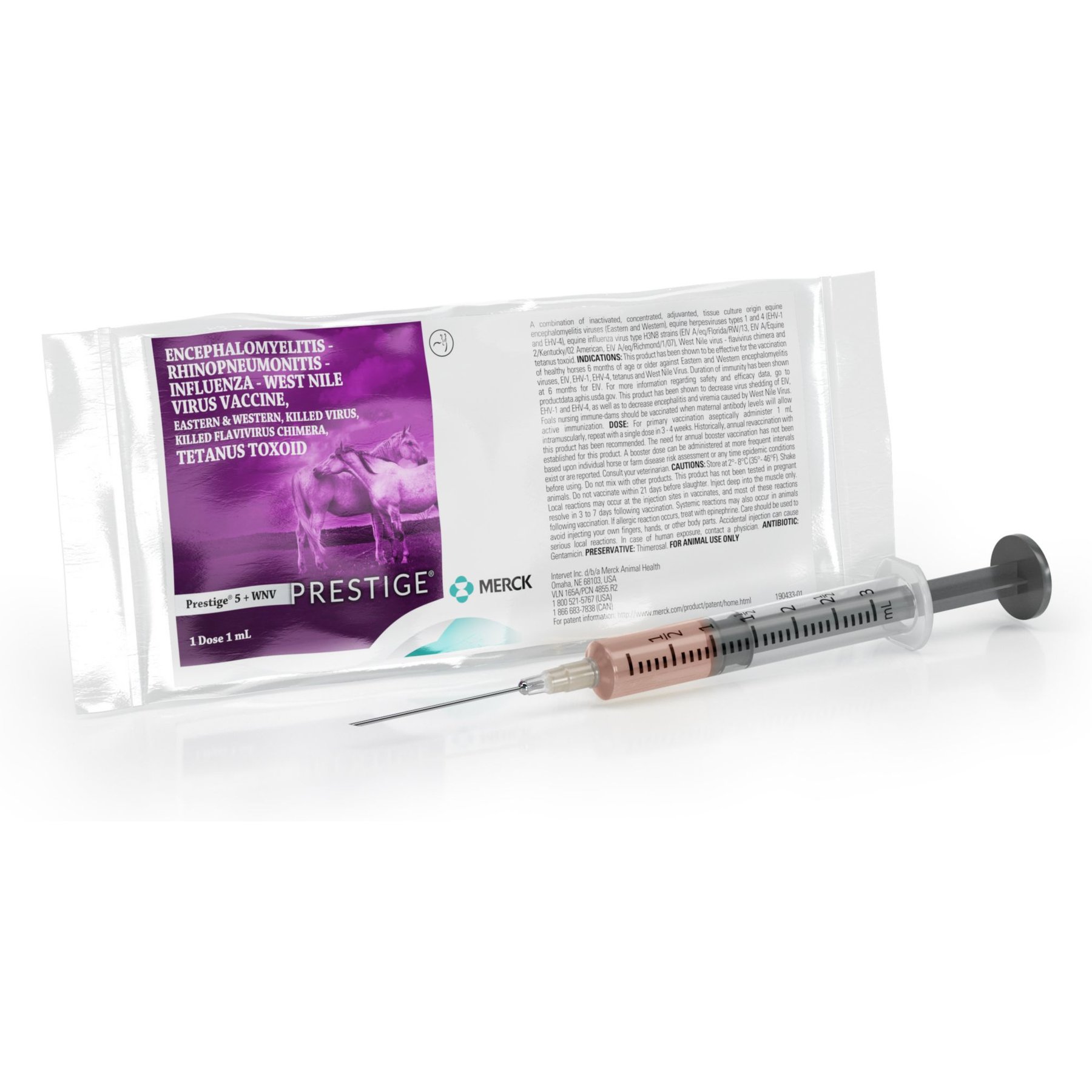 PRESTIGE 5 + WNV Vaccine for Horses, 1-mL syringe