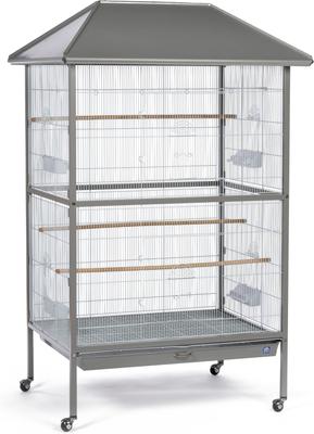 Show full view: Prevue Pet Products Charming Aviary Flight Rolling Base Bird Cage, Gray slide 1 of 9