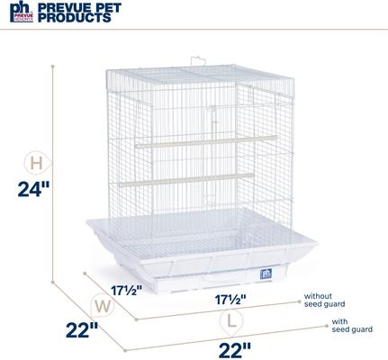Show full view: Prevue Pet Products Clean Life Bird Cage, White slide 7 of 9