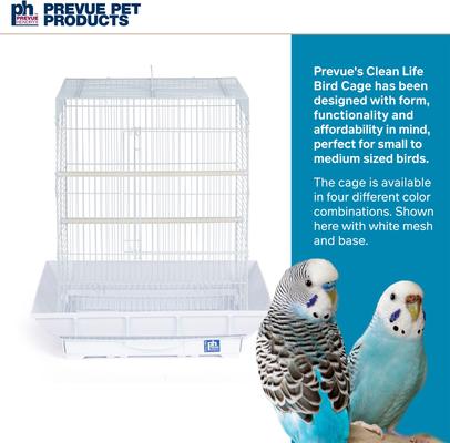 Show full view: Prevue Pet Products Clean Life Bird Cage, White slide 2 of 9