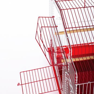 Show full view: Prevue Pet Products Cockatiel Flight Bird Cage, Red/White slide 3 of 10
