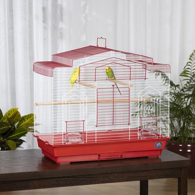 Show full view: Prevue Pet Products Cockatiel Flight Bird Cage, Red/White slide 4 of 10