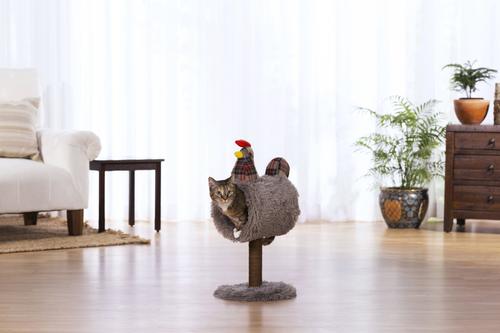 Show full view: Prevue Pet Products Cozy Chicken 25.5-in Faux Fur Cat Tree slide 3 of 9