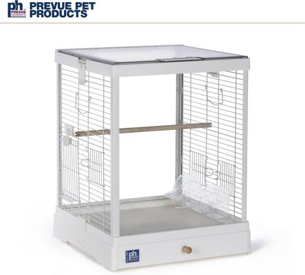 Show full view: Prevue Pet Products Crystal Palace Bird Cage, White slide 1 of 10