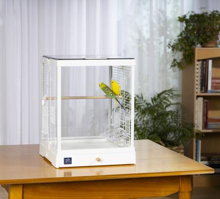 Show full view: Prevue Pet Products Crystal Palace Bird Cage, White slide 2 of 10