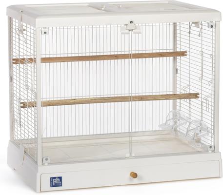 Show full view: Prevue Pet Products Crystal Palace Luxe Glass Door Bird Cage, White slide 1 of 10