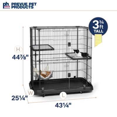 Show full view: Prevue Pet Products Deluxe Cat Cage Playpen, Black slide 6 of 11