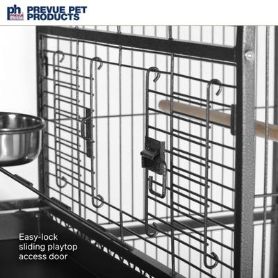 Show full view: Prevue Pet Products Deluxe Parrot Cage with Playtop, Black slide 5 of 9