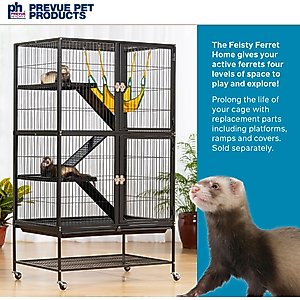 Prevue Pet Products Feisty Ferret Home, Black Hammertone