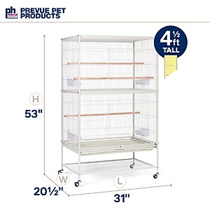 Prevue Pet Products Flight Bird Cage, White